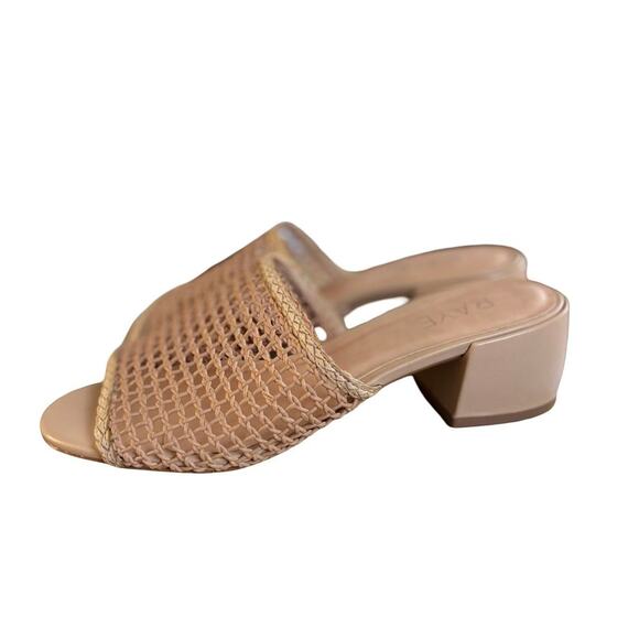 REVOLVE RAY CROCHET WOVEN BEIGE NUDE MULES SANDALS SZ. 8 - Picture 2 of 8